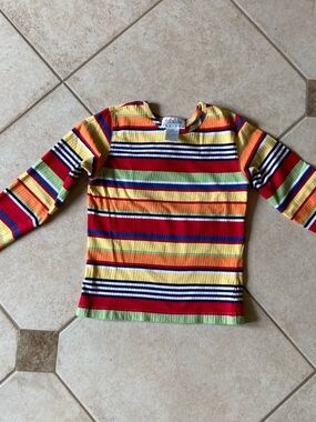 Women’s Long Sleeve Striped Tee - Multicolor